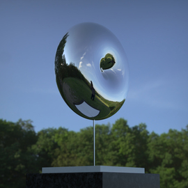 Paul Wesson: 'black hole 1', 2014 Steel Sculpture, Abstract Landscape. Artist Description: Contemporary Circular Stainless Steel sculpture. Suitable for both indoor and outdoor display, home, office, garden, yard etc. For sale by it s creator Paul Wesson. ...