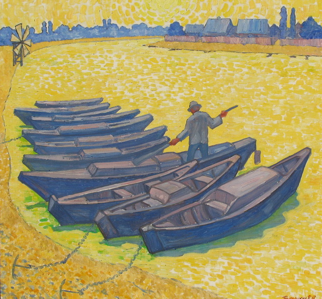 Pavel Tyryshkin  'The Morning Fisherman', created in 2008, Original Painting Oil.