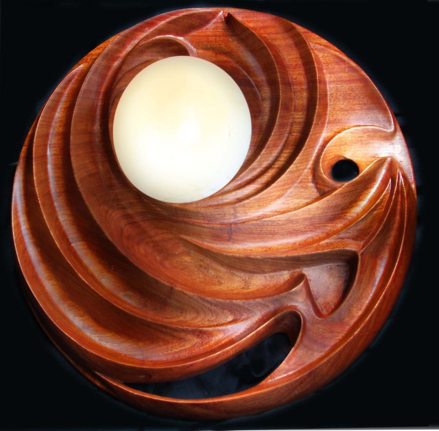 Pavel Sorokin  'Interior Wall Lantern Carved Tropical Wood', created in 2011, Original Other.