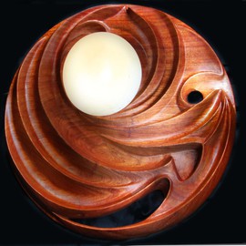 Interior wall lantern carved tropical wood By Pavel Sorokin