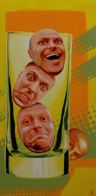 Eduardo Acevedo  'Ahogados En Un Vaso De Agua', created in 2011, Original Painting Acrylic.