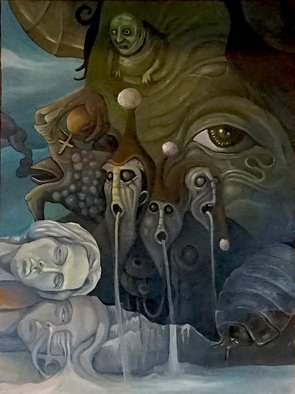 Pawel Batura: 'poseurs games', 2016 Oil Painting, Surrealism. Poseurs games, oil on canvas, 90 x 120 cm...