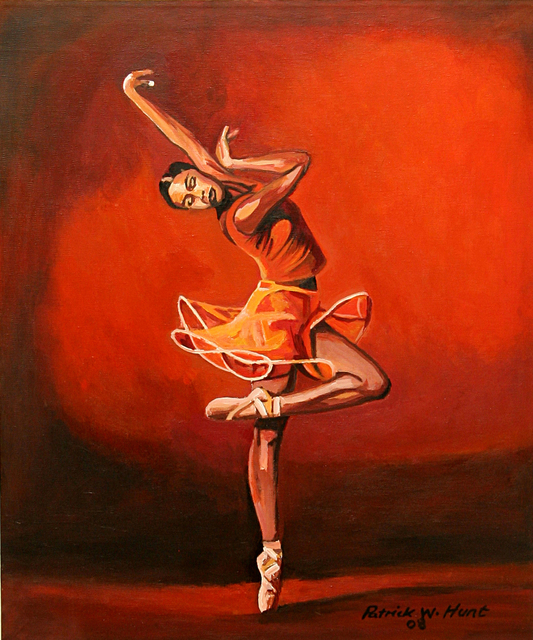 Patrick Hunt  'Ballet Lady', created in 2008, Original Painting Acrylic.