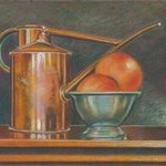 Copper, Pewter, Fruit By P. E. Creedon