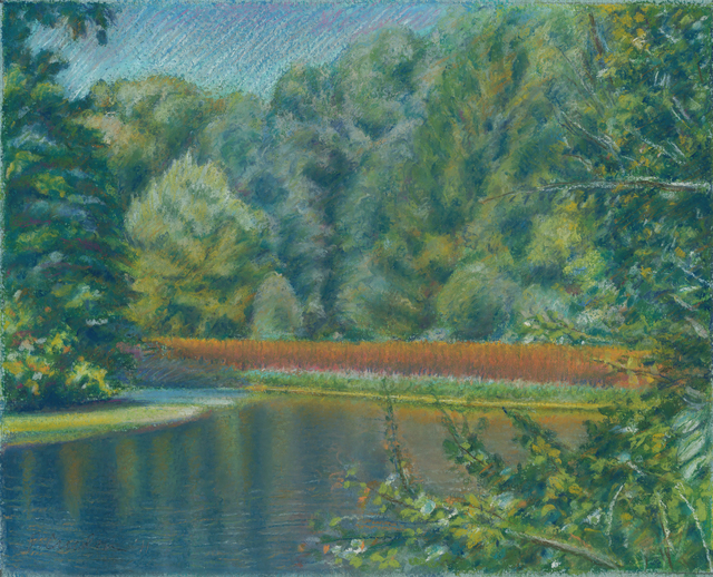 P. E. Creedon  'Tranquil Pond', created in 2015, Original Pastel.