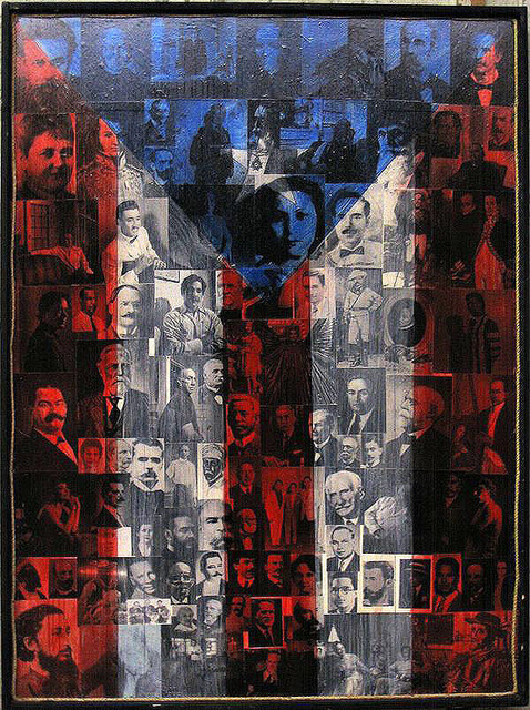 Pedro Martin De Clet  'La Bandera De Puerto Rico', created in 2004, Original Collage.
