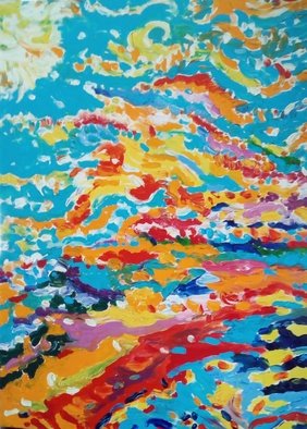 Andrey Klyuiko: 'islands', 2019 Oil Painting, Atmosphere. Streams of sunlight. ...