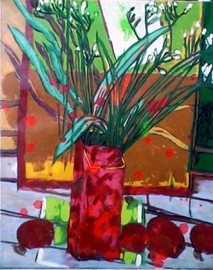 Dimitra Koula: 'still life with apples', 2016 Oil Painting, Still Life. Oil Painting on Canvas...