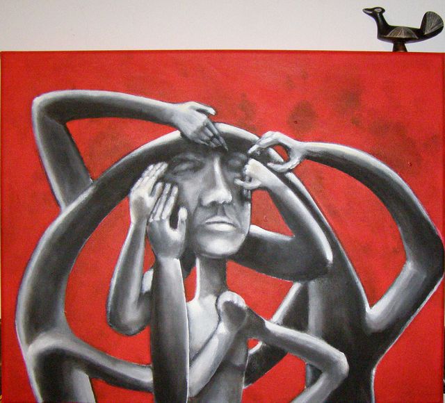 Artist Eduardo Carqueijeiro. 'The Anguish Of Modern Man' Artwork Image, Created in 2012, Original Painting Acrylic. #art #artist