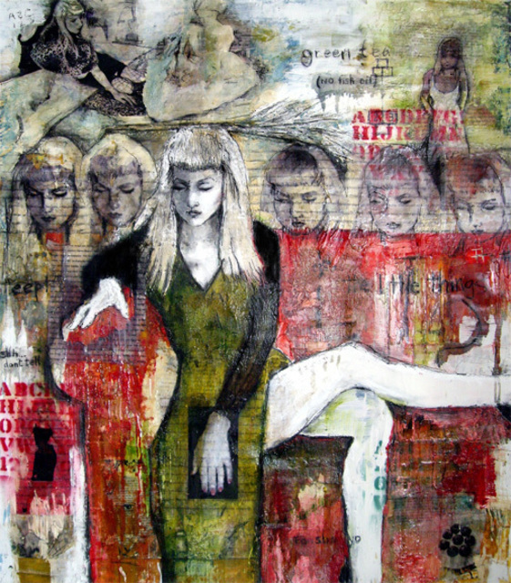 Peter Alan  'Angelique, The Little Things', created in 2007, Original Mixed Media.
