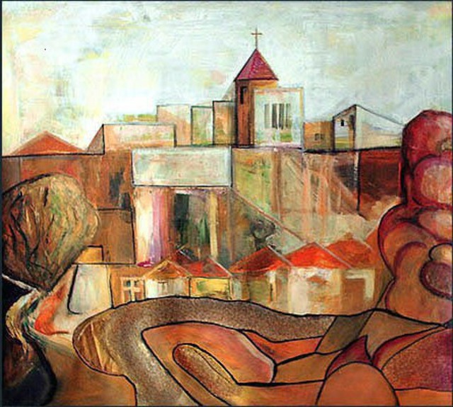Marius Metodiev  'Avila Town', created in 2006, Original Painting Acrylic.