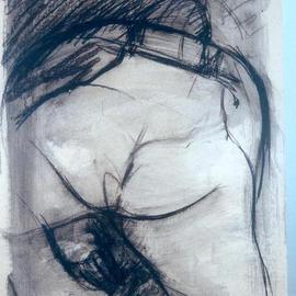 Petros Karystinos: 'Without', 1991 Charcoal Drawing, Figurative. 