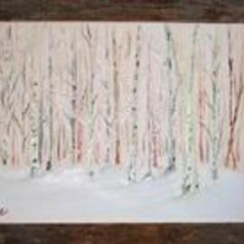 James Emerson: 'Beechs and Poplars', 2012 Oil Painting, Landscape. Artist Description:       Winter in the forests of Maine   ...