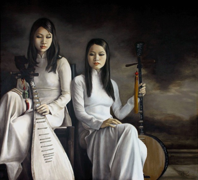 Chau Pham  'Folk Songs02', created in 2006, Original Painting Oil.