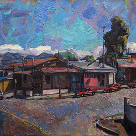 Philip Hale: 'Taxi Parada 5', 2011 Oil Painting, Landscape. Artist Description:                 contemporary painting/ post- abstract figuration/ representational/ art / landscape               ...