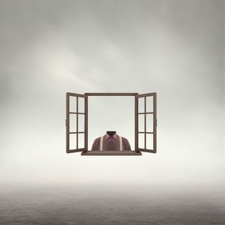 Philip Mckay: 'life from a window', 2021 Digital Art, Surrealism. limited edition of printed on hahnemuhle fine art pearl paper. 285 gsm 100  I+-- Cellulose A* bright white A* pearl- finishmuseum quality for highest age resistance.signed and numbered. ...
