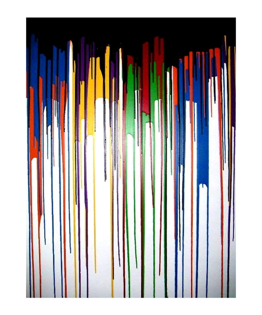 Phil Doan  'Black Rain Over The Rainbow', created in 2003, Original Collage.