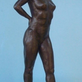 Phil Parkes: 'Spring Dancer', 2001 Bronze Sculpture, Figurative. Artist Description: Spring dancer captures the energy of the dancer in a momentary pause, this lively study portrays in its art an artist at work...