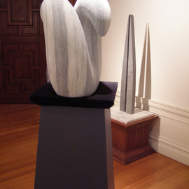 Phil Parkes: 'When Two Worlds Collide  White and green Marble', 2007 Stone Sculpture, Abstract. 