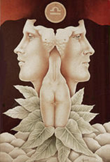 Philip Hallawell  'Equilibrium 1', created in 1977, Original Illustration.