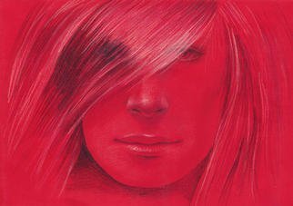 Philip Hallawell: 'Luminosity', 2002 Illustration, Figurative. This drawing was commissioned by the Beauty center at SENAC for an invitation to an event about hair highlights. It was done with polychromos pencils on Murillo paper....