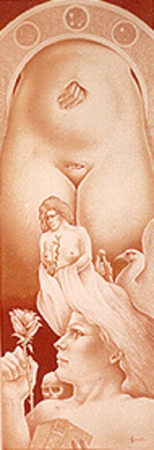 Philip Hallawell  'Muse II', created in 1977, Original Illustration.
