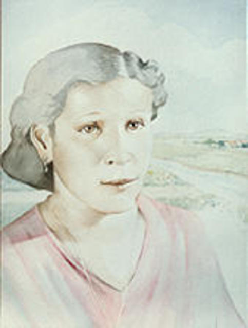 Philip Hallawell  'Portrait Of Efigenia Silva', created in 1988, Original Illustration.