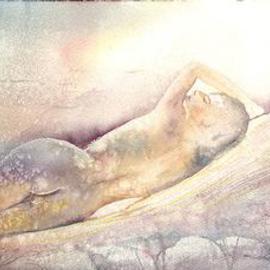 Reclining Nude By Philip Hallawell