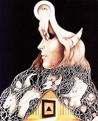 Artist Philip Hallawell. 'Subconscious 1' Artwork Image, Created in 1976, Original Illustration. #art #artist