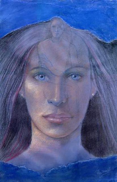 Philip Hallawell  'Visagism 2 Melancholic Beauty', created in 2005, Original Illustration.