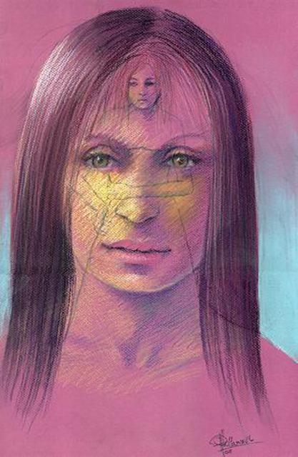 Philip Hallawell  'Visagism 3 Phlegmatic Beauty', created in 2005, Original Illustration.