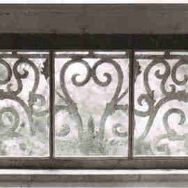 Window Black And White Silver Gelatin Iron Federal   By Marilyn Nosewicz