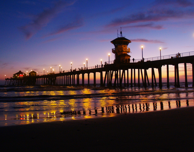 Artist Timothy Oleary. 'Huntington Beach Sunset' Artwork Image, Created in 2008, Original Photography Other. #art #artist
