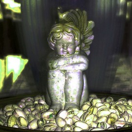 C. A. Hoffman: 'Angel of Pistachios', 2008 Color Photograph, Abstract Figurative. Artist Description:  I wanted to have some fun with this photo.  I  digitally enhanced it somewhat to  create the slightly unreal effect of the pistachios looking like something from a really bad movie.   8. 0 ...