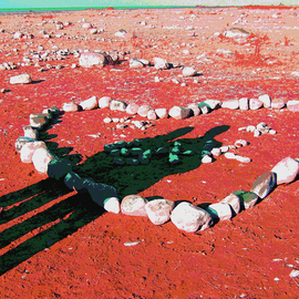 C. A. Hoffman: 'Crimson Rock Love', 2008 Color Photograph, Landscape. Artist Description:  Red solid rock love.All photos are available in sizes up to 16x20 inches. ...