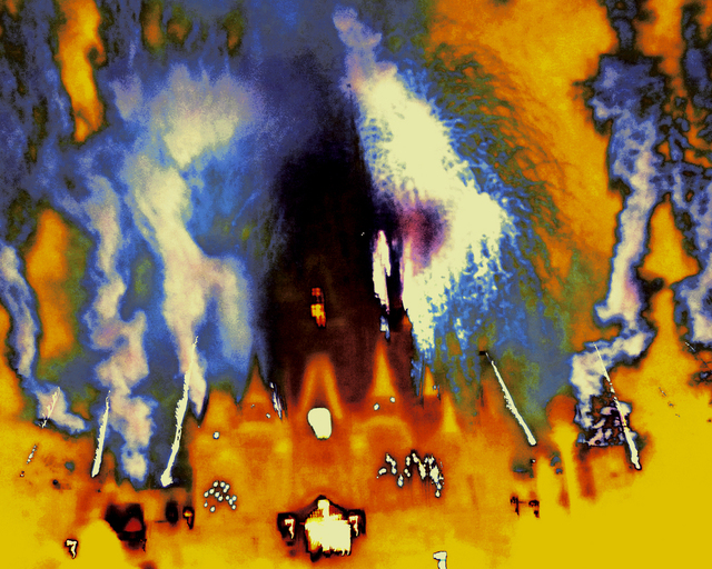 Artist C. A. Hoffman. 'KnevverLand Is Burning I' Artwork Image, Created in 2009, Original Drawing Pencil. #art #artist