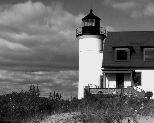 C. A. Hoffman  'Lighthouse At Sleeping Bear Dunes II', created in 2008, Original Drawing Pencil.
