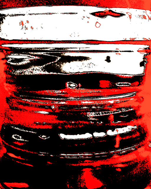 Artist C. A. Hoffman. 'Red Line Squeezer' Artwork Image, Created in 2009, Original Drawing Pencil. #art #artist