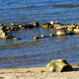 Rock Circle in Traverse City Bay By C. A. Hoffman