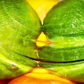 C. A. Hoffman: 'Wormhole Kissing Fruit', 2008 Color Photograph, Abstract Figurative. 