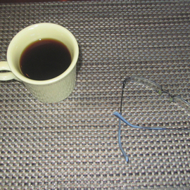 Yellow Mug And Blue Glasses By C. A. Hoffman