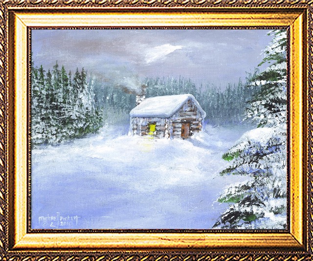 Michael Pickett  'A Cabin Snow Scene', created in 2010, Original Photography Other.