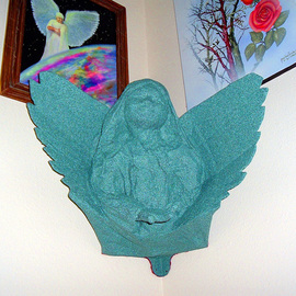 Angel Corner Wall Hanging sculpture By Michael Pickett