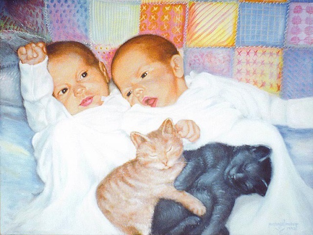 Artist Michael Pickett. 'Babys And Kitties' Artwork Image, Created in 1993, Original Photography Other. #art #artist