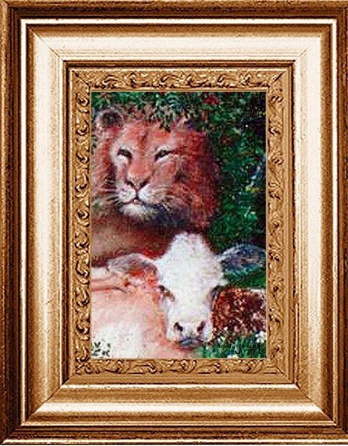 Artist Michael Pickett. 'Lion And Cow' Artwork Image, Created in 1995, Original Photography Other. #art #artist