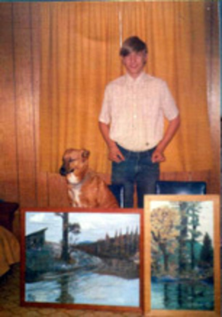 Artist Michael Pickett. 'Me And My Dog Bimbo' Artwork Image, Created in 1972, Original Photography Other. #art #artist