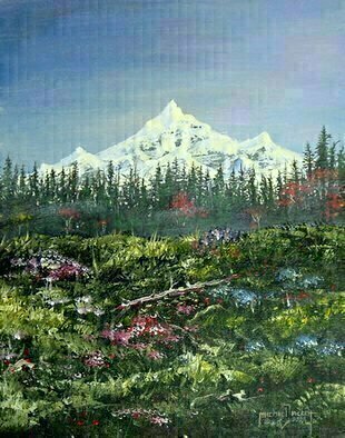 Michael Pickett: 'Snowcap Mountain', 2008 Acrylic Painting, Landscape. 