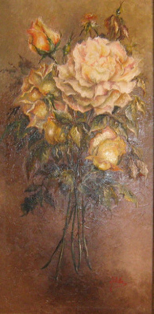 Artist Nagy Alida. 'Painting In Oil Bouquet Of Roses' Artwork Image, Created in 2007, Original Painting Oil. #art #artist
