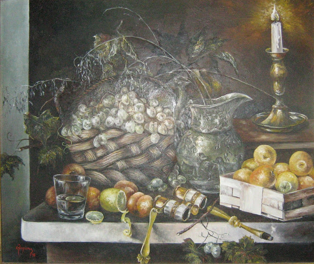 Artist Nagy Alida. 'Still Life Oil Painting' Artwork Image, Created in 1998, Original Painting Oil. #art #artist