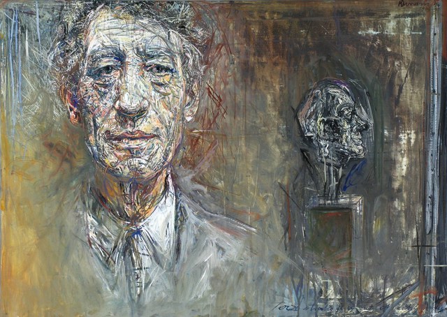 Artist Pierluigi Romani. 'For Alberto Giacometti Number 2  ' Artwork Image, Created in 1996, Original Mixed Media. #art #artist